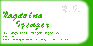 magdolna izinger business card